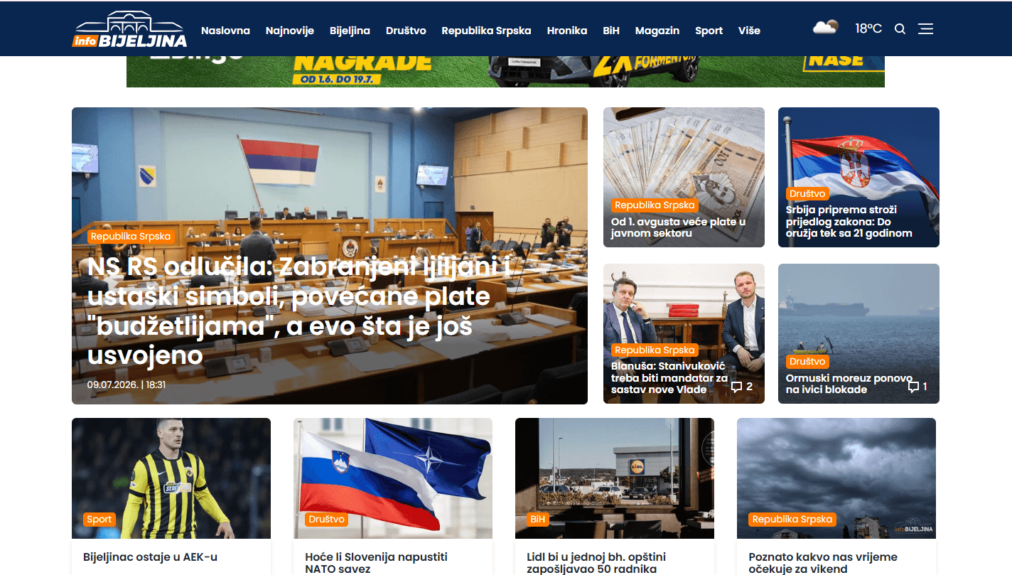 Info Bijeljina product screenshot