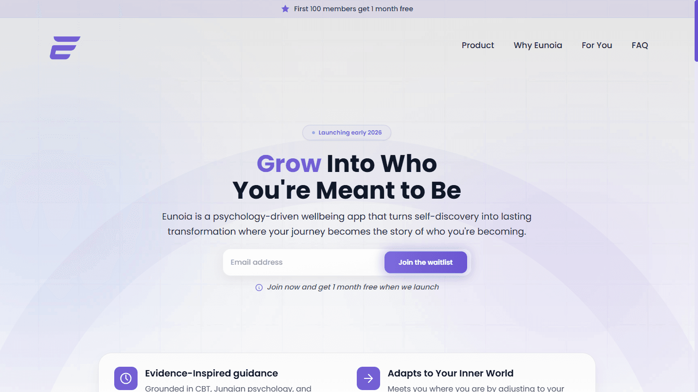 Eunoia product screenshot